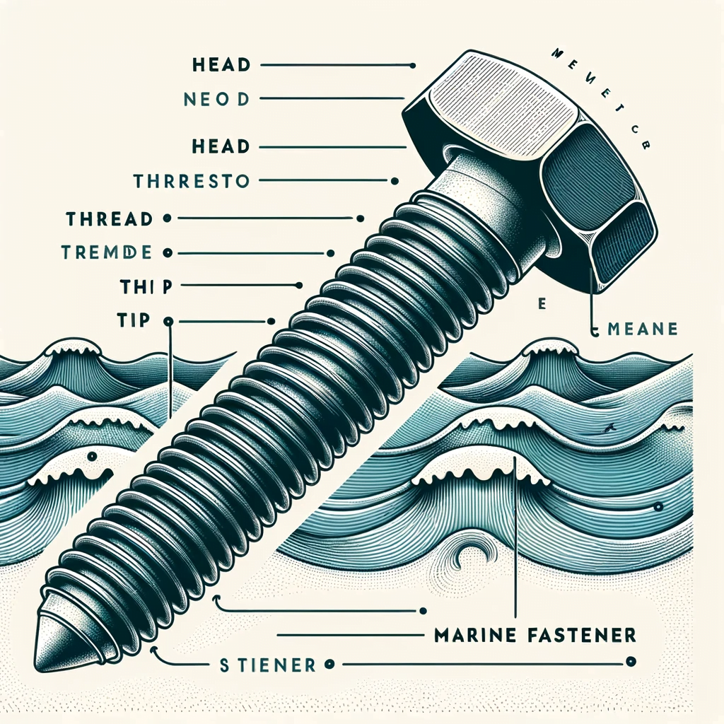 Marine Fasteners Anatomy Ilustrations