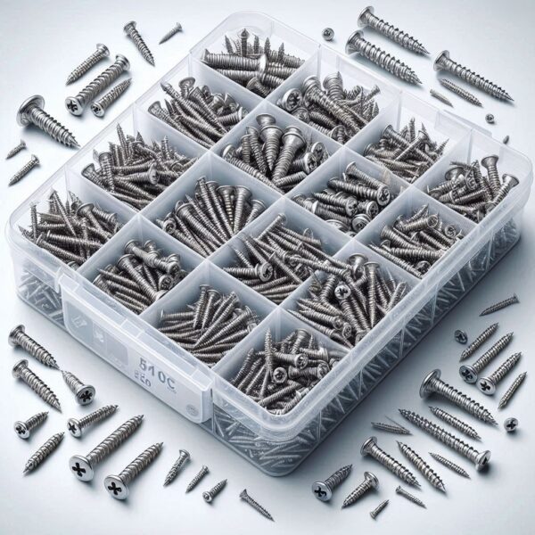 VIGRUE Stainless Steel Wood Screws Assortment Kit