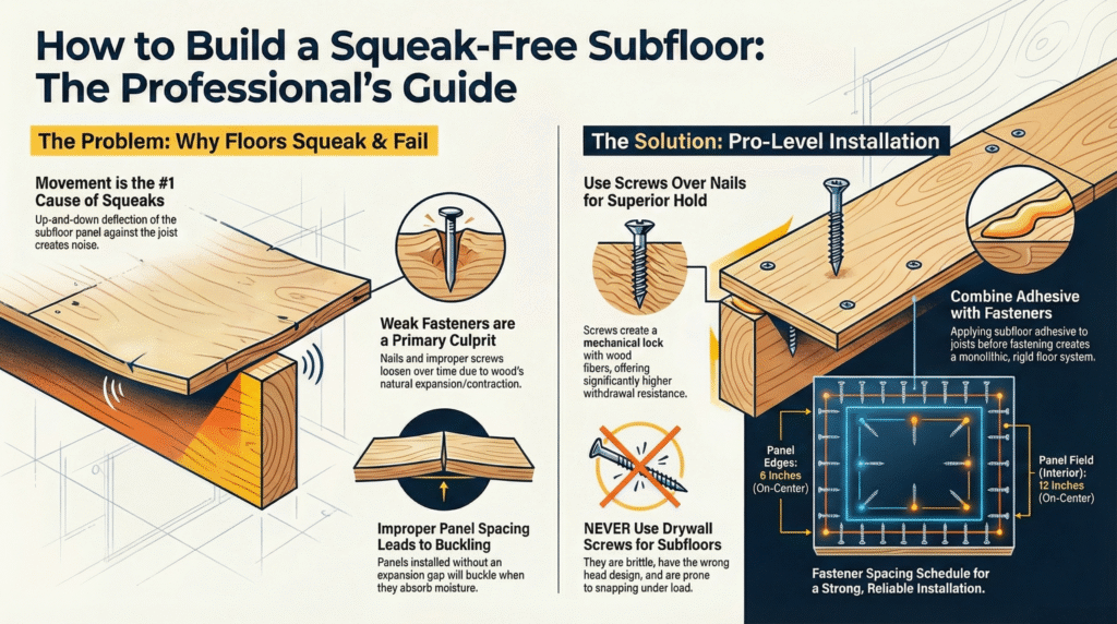 How To Build Squeak Free Subfloors
